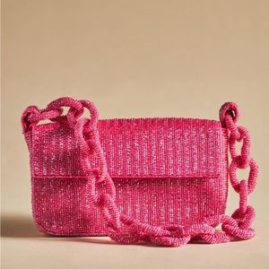 Anthropologie Fiona Beaded Handbag (Pink)